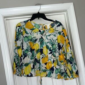 H & M lemon print top